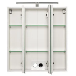 ParesBadezimmer : Spiegelschrank, Waschtischunterschrank, Hängeschränke - Eiche/Weiß