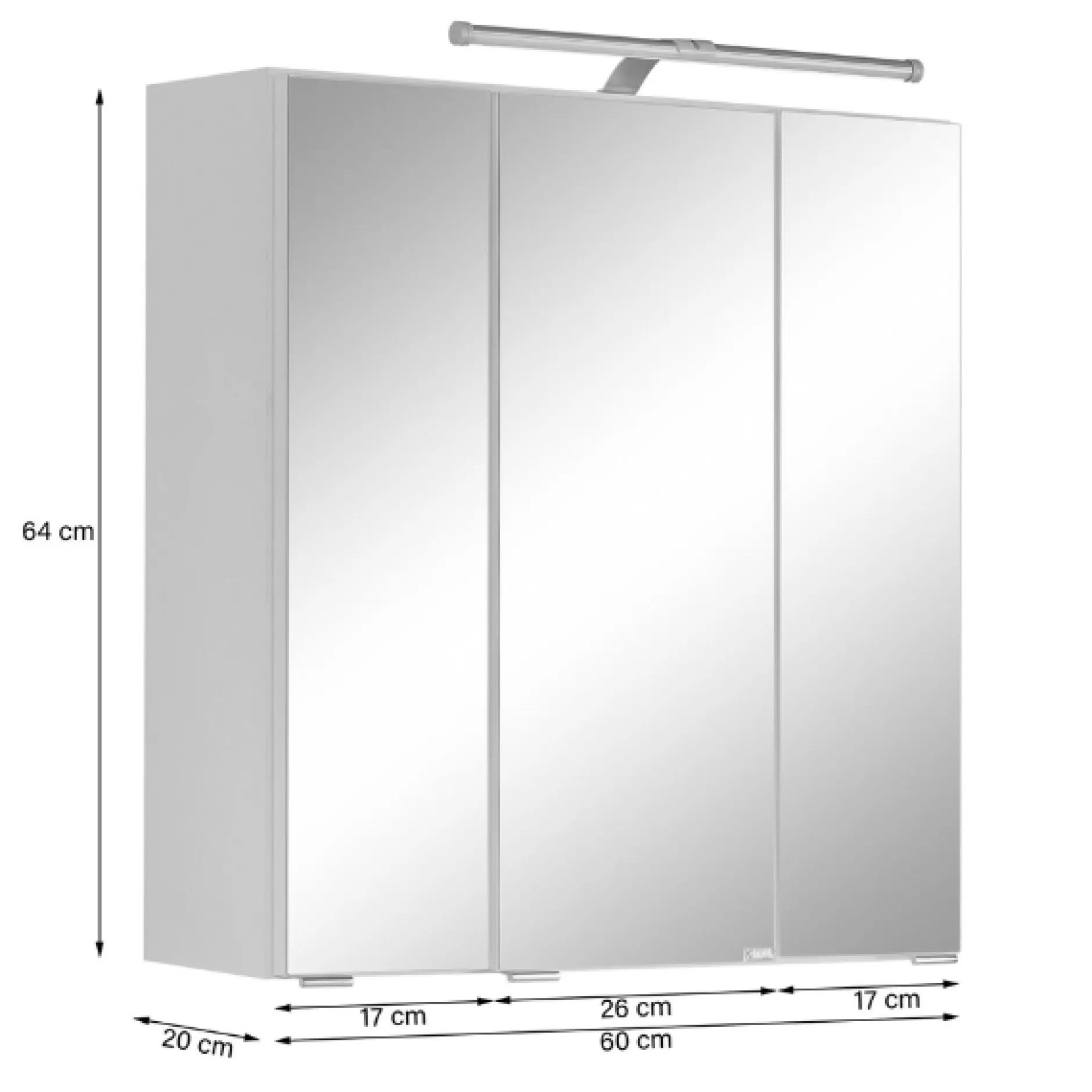 ParesBadezimmer : Spiegelschrank, Waschtischunterschrank, Hängeschränke - Graphit/Eiche
