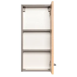 ParesBadezimmer : Spiegelschrank, Waschtischunterschrank, Hängeschränke - Graphit/Eiche