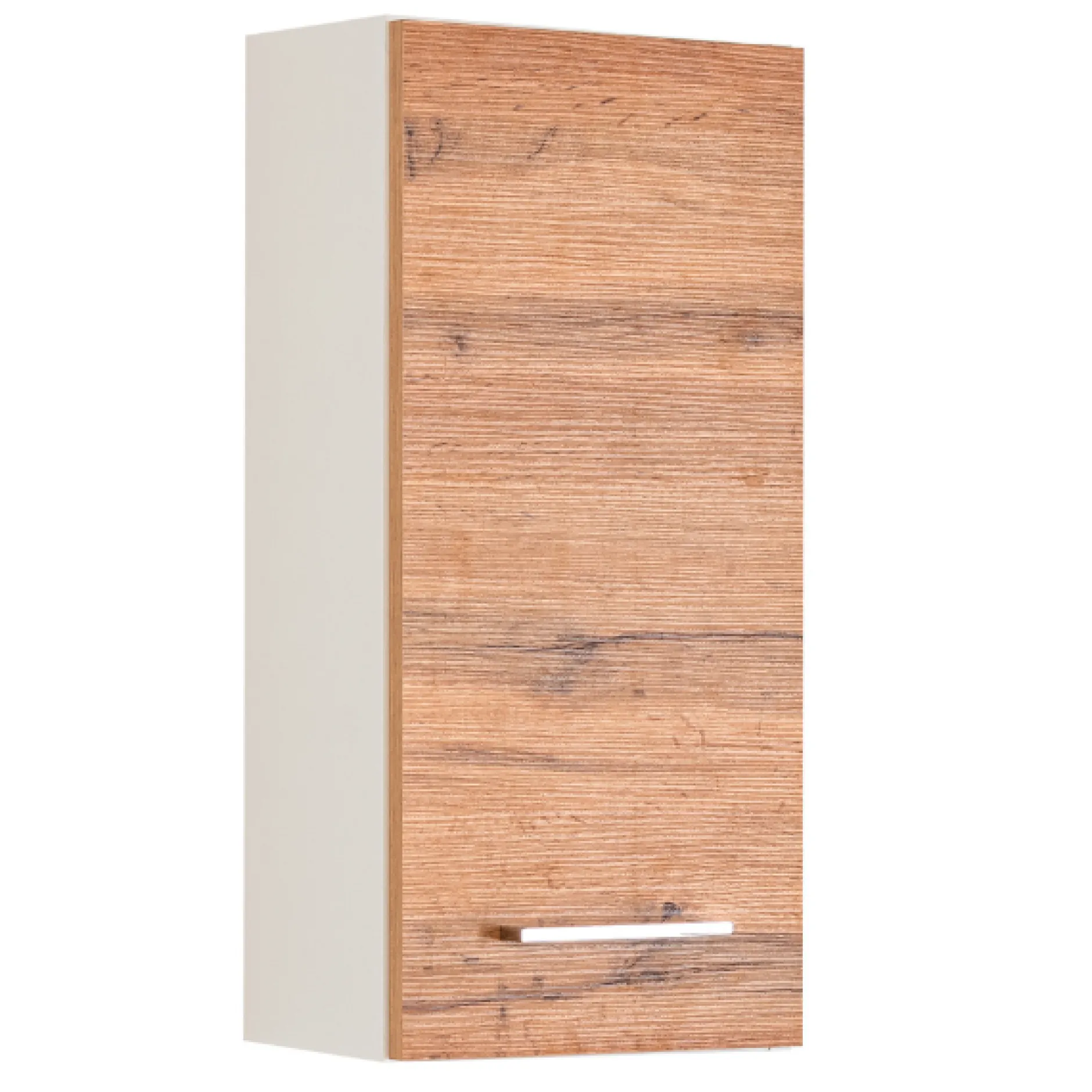 ParesBadezimmer : Säulenschrank, Spiegelschrank, Waschtischunterschrank, Hängeschränke - Eiche/Weiß