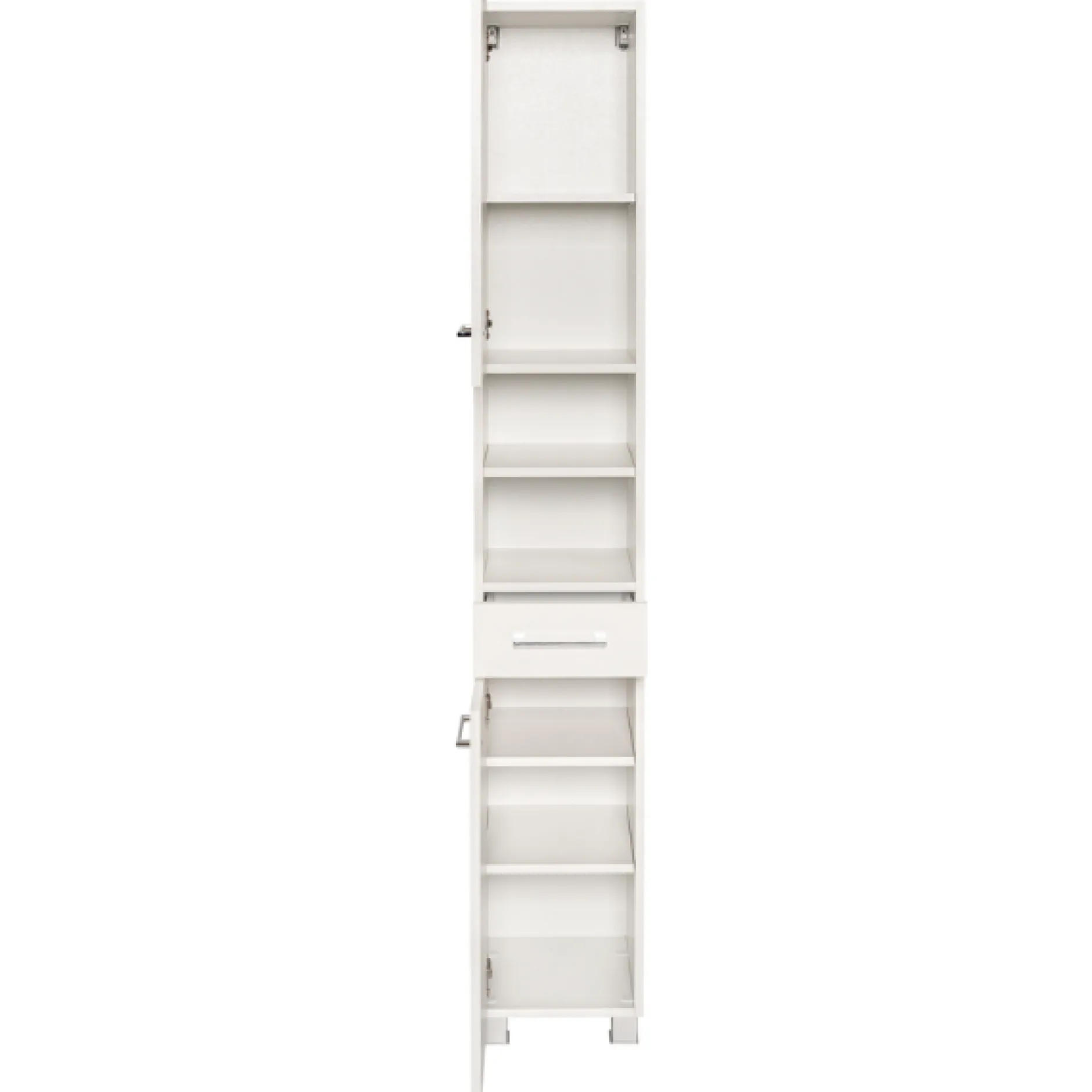 ParesBadezimmer : Säulenschrank, Spiegelschrank, Waschbeckenunterschrank - weiß
