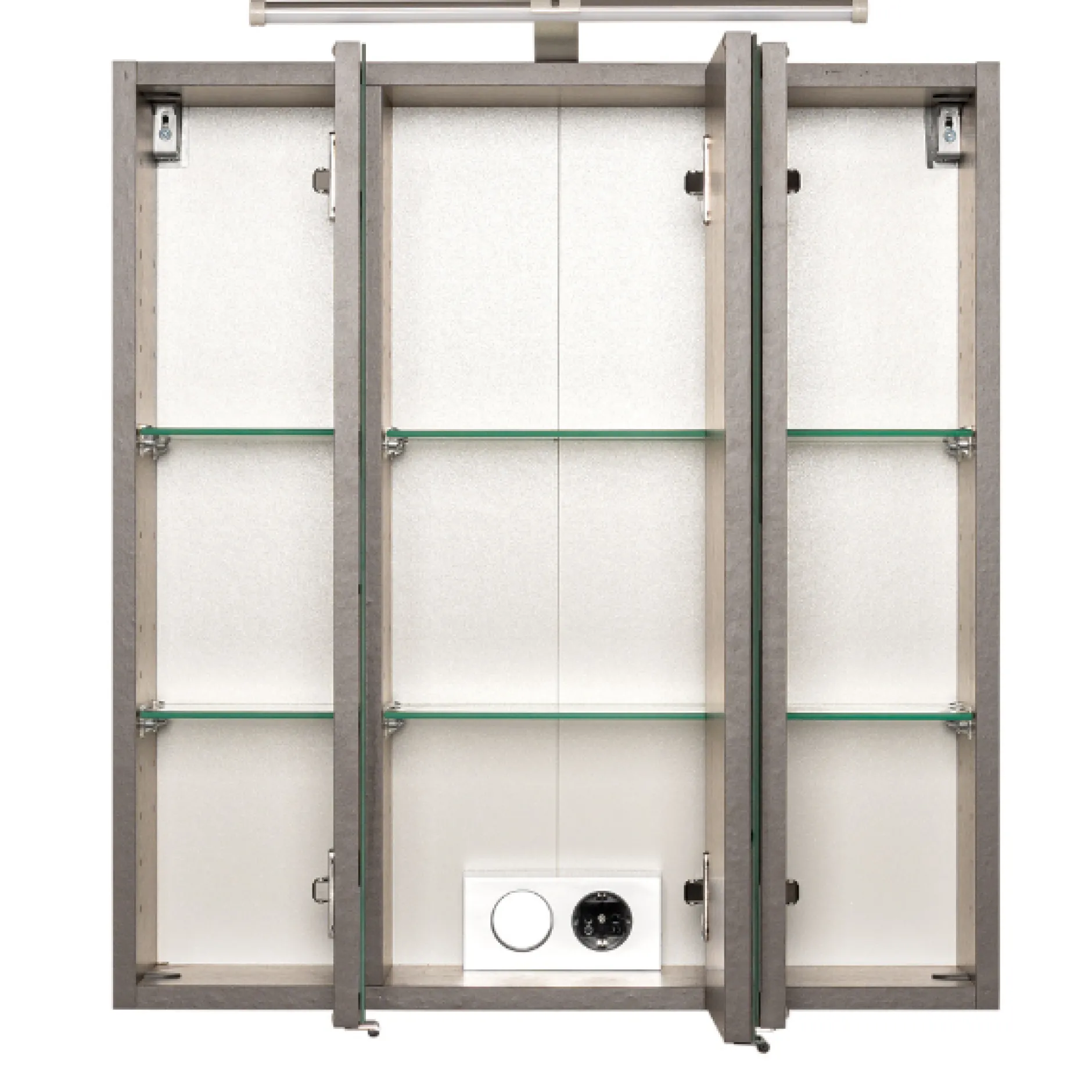 ParesBadezimmer : Säulenschrank, Spiegelschrank, Waschtischunterschrank - graphit/gelb