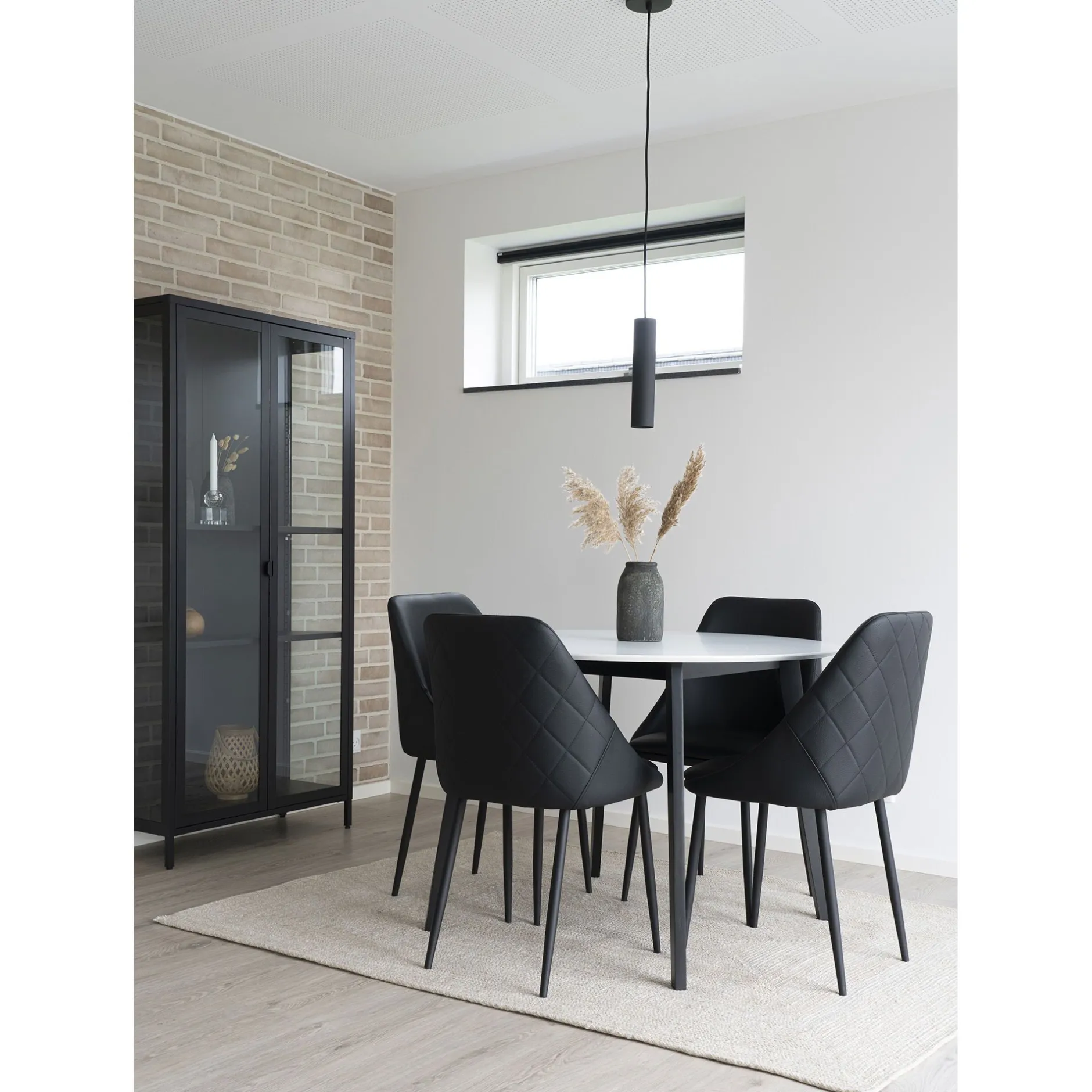 Paris Pendelleuchte - Schwarze Lampe mit 120 cm Stoffkabel