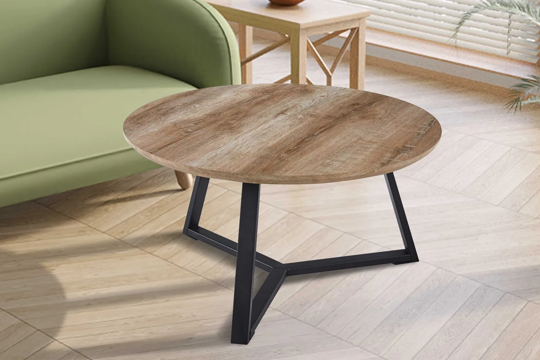 Paso" Dekor Altes Eichenholz Couchtisch | H41 x B80 x T80 cm