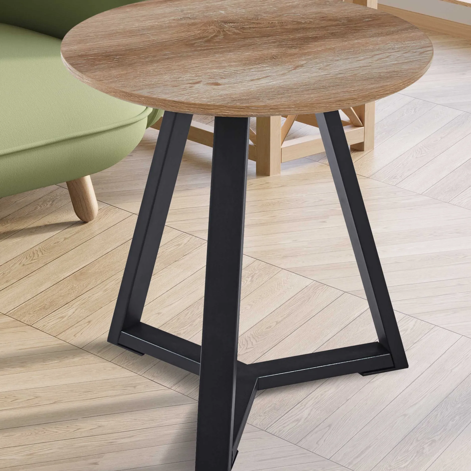 Paso' Dekor Oude Eik Bijzettafel | H-H 46 x B-L 45 x T-P 45 cm