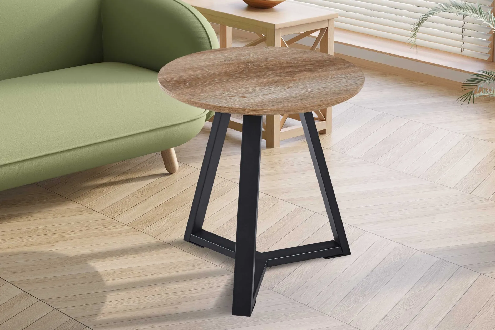Paso' Dekor Oude Eik Bijzettafel | H-H 46 x B-L 45 x T-P 45 cm