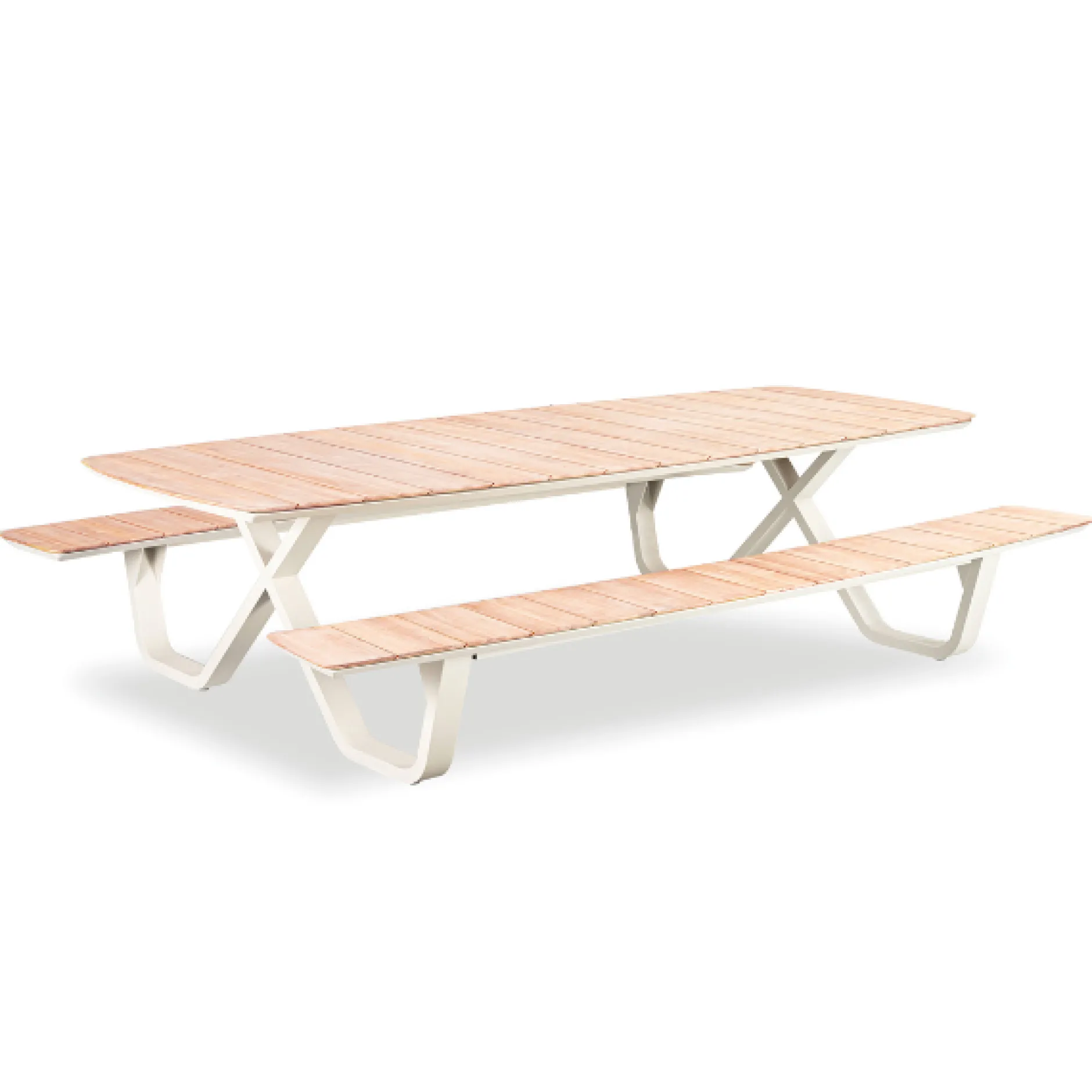 Picknicktisch Mary - Gescova - Teakholz & Aluminium - 300x200x75 cm - Beige