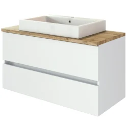 PiscaBadezimmer : Spiegelschrank, Waschtischschrank, Säulenschrank - weiß