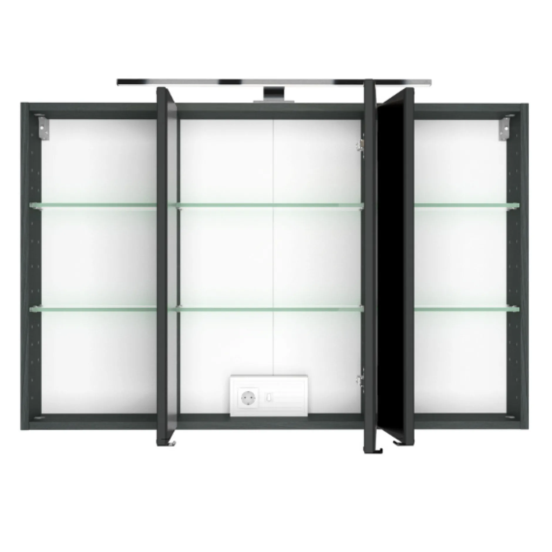 PiscaBadezimmer : Spiegelschrank, Waschtischschrank, Säulenschrank - graphitgrau