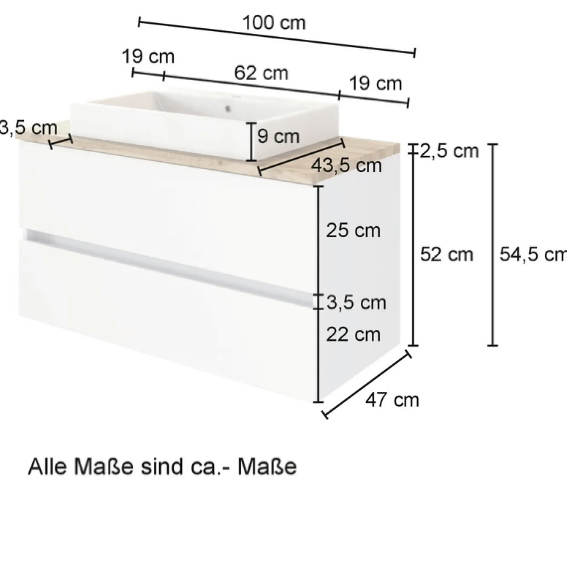 PiscaBadezimmer : Spiegelschrank, Waschtischschrank, Säulenschrank - graphitgrau