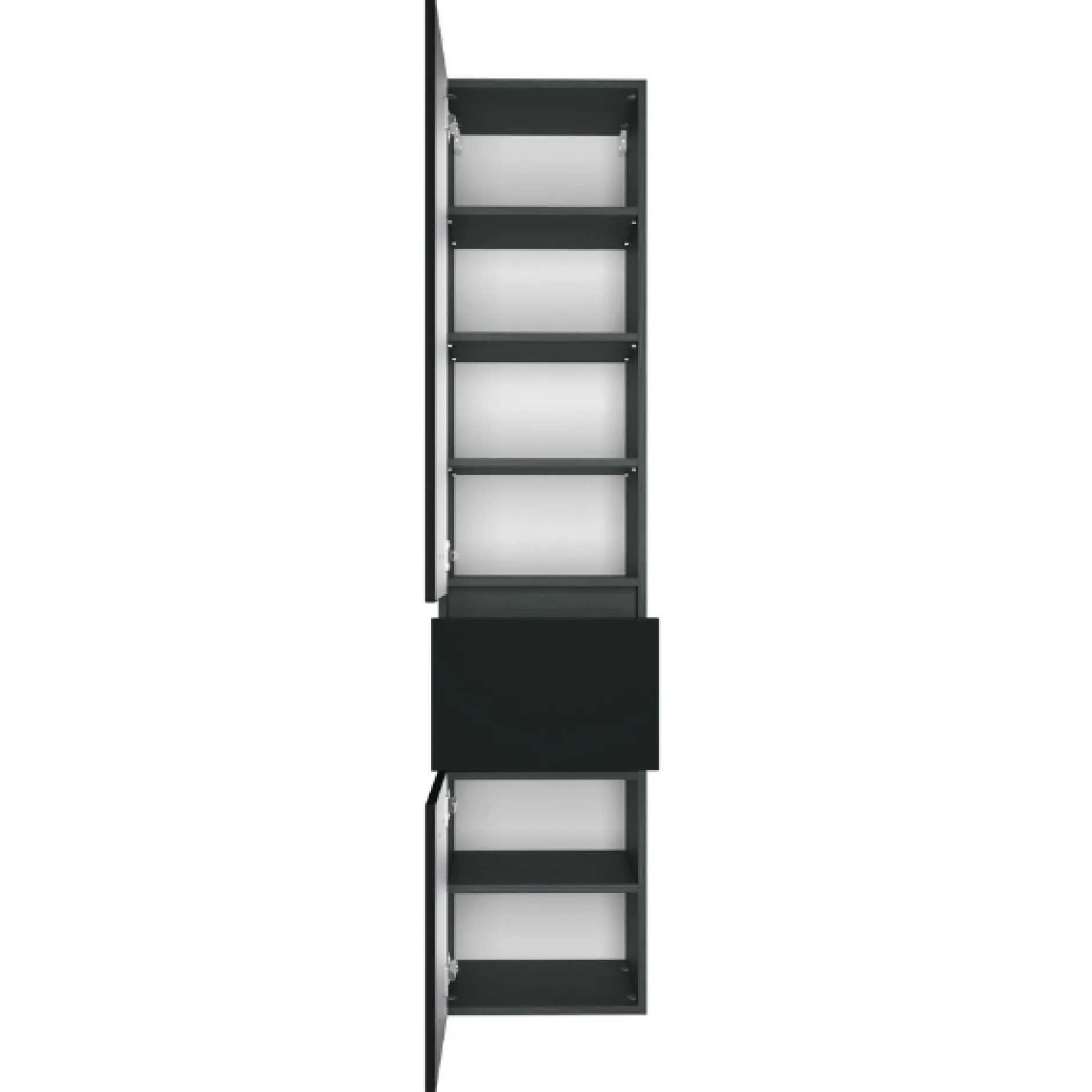 PiscaBadezimmer : Spiegelschrank, Waschtischschrank, Säulenschrank - graphitgrau