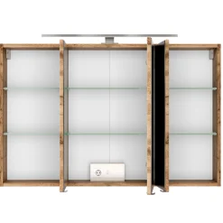PiscaBadezimmer : Spiegelschrank, Waschtischschrank, Säulenschrank - Eiche Dekor