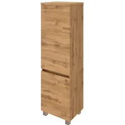 PiscaBadezimmer : Spiegelschrank, Waschtischschrank, Säulenschrank - Eiche Dekor