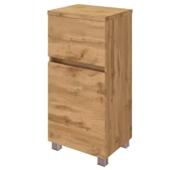PiscaBadezimmer : Wandschränke, Spiegelschrank, Waschbeckenschrank, Säulenschrank - Eiche Dekor