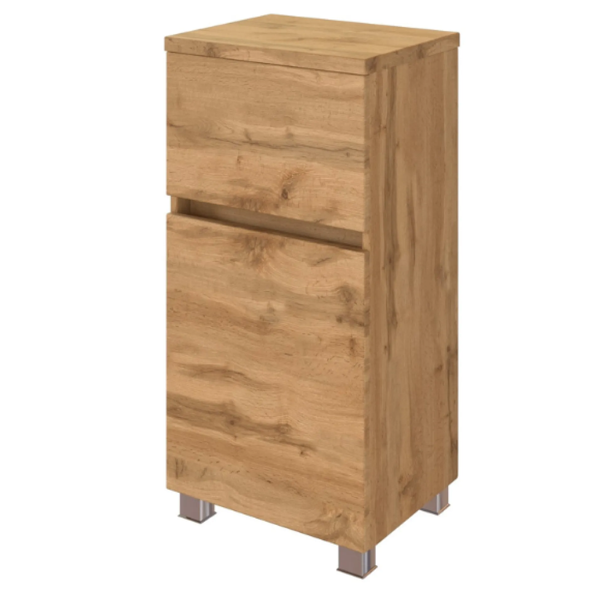PiscaBadezimmer : Wandschränke, Spiegelschrank, Waschbeckenschrank, Säulenschrank - Eiche Dekor