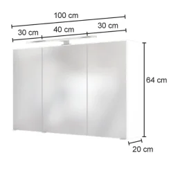 PiscaBadezimmer : Wandschränke, Spiegelschrank, Waschbeckenschrank, Säulenschrank - Eiche Dekor