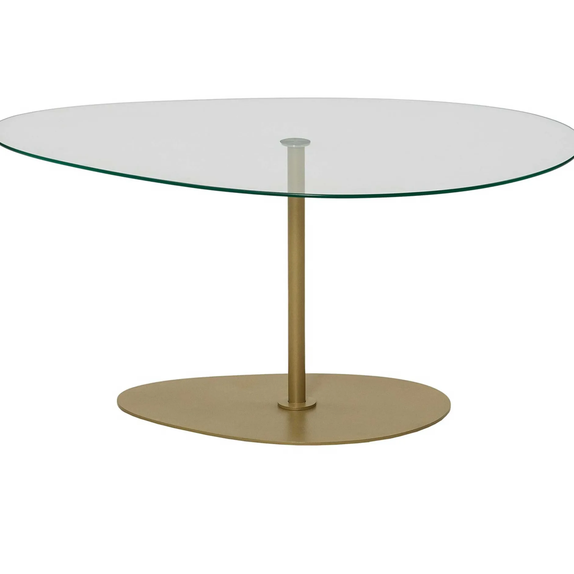 Porto Couchtisch | GEHÄRTETES GLAS | Transparent, Gold