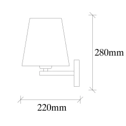 Profil Wandleuchte | METALLGEHÄUSE | Schwarz, Nickel, Creme