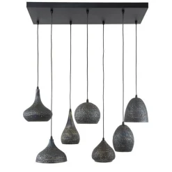 Punchy Hängeleuchte 150 cm-schwarz-braun