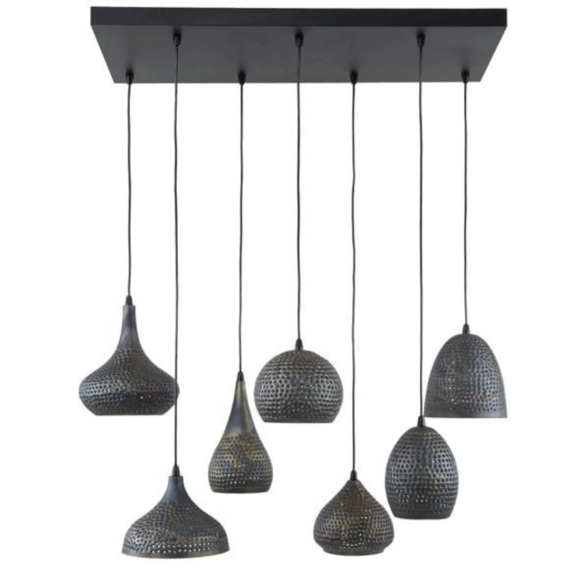 Punchy Hängeleuchte 150 cm-schwarz-braun