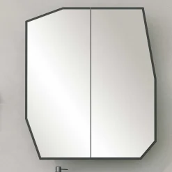 Quartz Badezimmerschrank | 100 % MDF | Schwarz