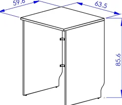 Rahmen für Geschirrspüler Manchester | 64 x 60 x 86 cm | Helvezia Oak Design