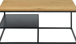 Rechteckiger Couchtisch mit Wildeiche-Finish