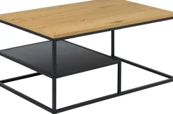 Rechteckiger Couchtisch mit Wildeiche-Finish