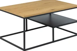 Rechteckiger Couchtisch mit Wildeiche-Finish