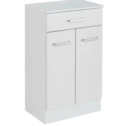 RiccaBadezimmer : Wandschrank, Badezimmerschrank, Spiegelschrank, Waschbeckenunterschrank, Säulenschrank - weiß