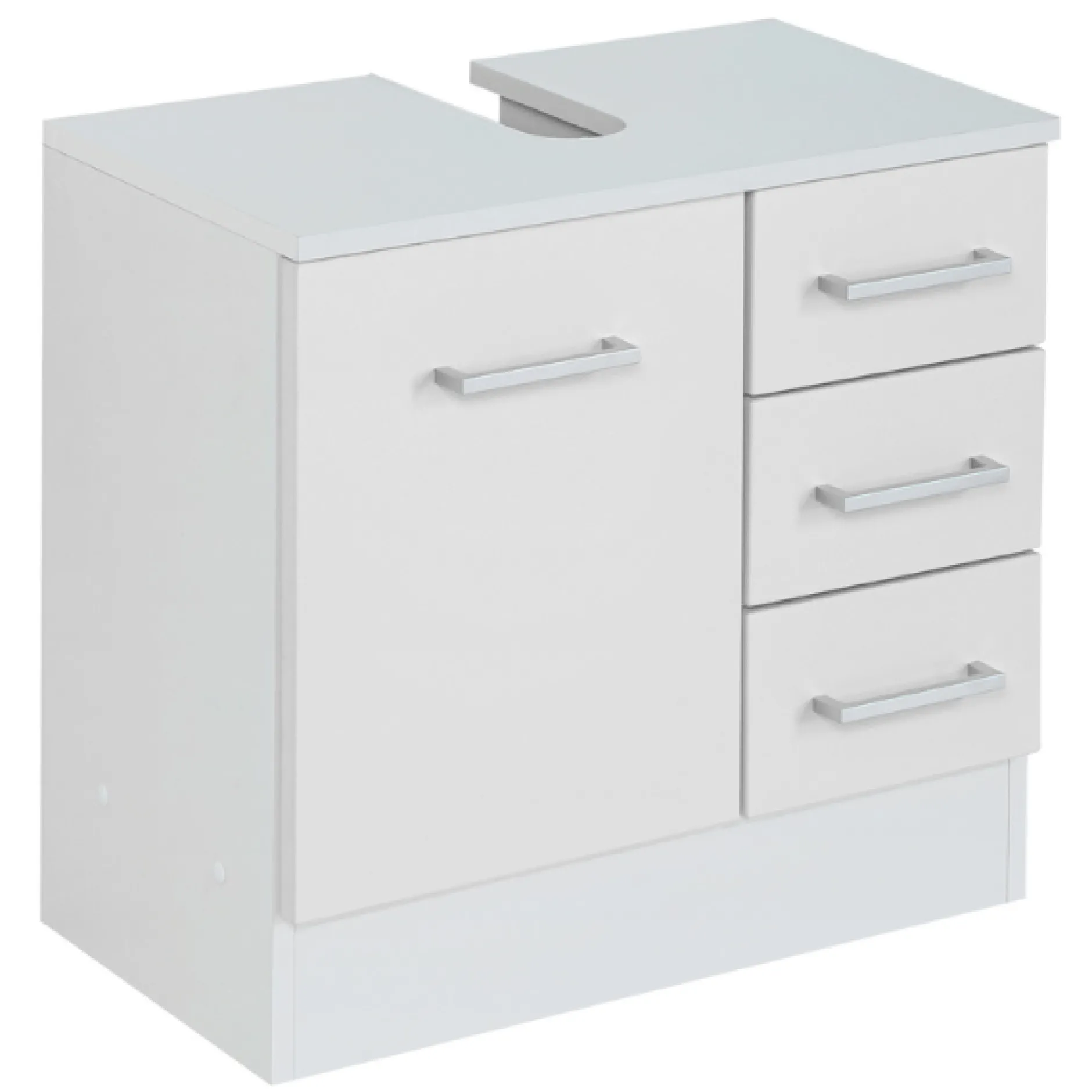 RiccaBadezimmer : Wandschrank, Badezimmerschrank, Spiegelschrank, Waschbeckenunterschrank, Säulenschrank - weiß