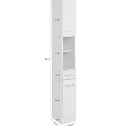 RiccaBadezimmer : Wandschrank, Badezimmerschrank, Spiegelschrank, Waschbeckenunterschrank, Säulenschrank - grün