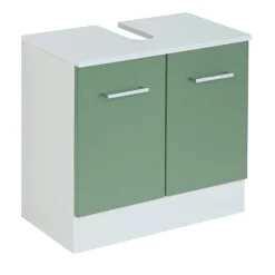 RiccaBadezimmer : Wandschrank, Badezimmerschrank, Spiegelschrank, Waschbeckenunterschrank, Säulenschrank - grün