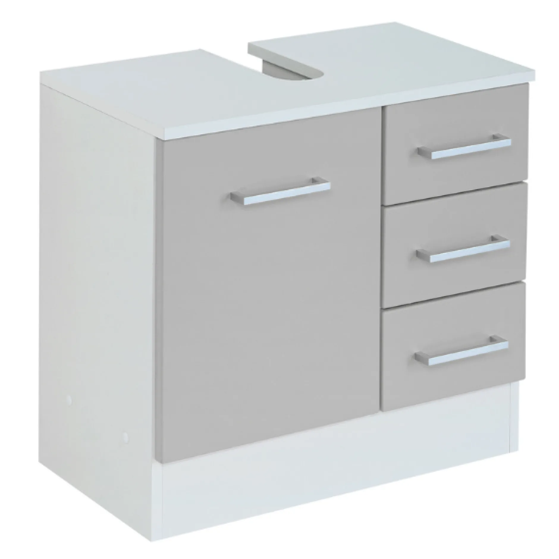 RiccaBadezimmer : Wandschrank, Badezimmerschrank, Spiegelschrank, Waschbeckenunterschrank, Säulenschrank - grau