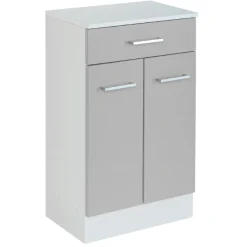 RiccaBadezimmer : Wandschrank, Badezimmerschrank, Spiegelschrank, Waschbeckenunterschrank, Säulenschrank - grau