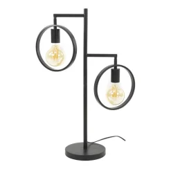 Rien Tischleuchte für 2 Lichtquellen - Holzkohle