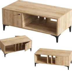Rigo Couchtisch | 100 % MELAMIN | Eiche
