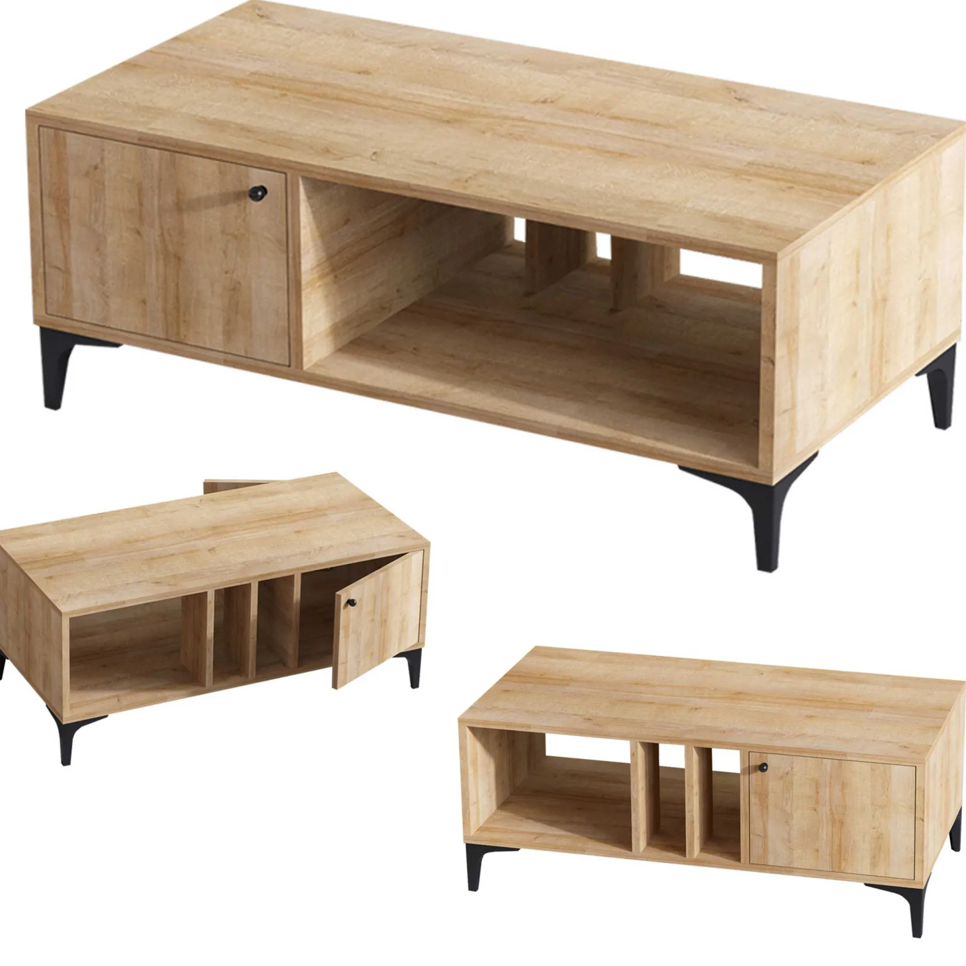 Rigo Couchtisch | 100 % MELAMIN | Eiche