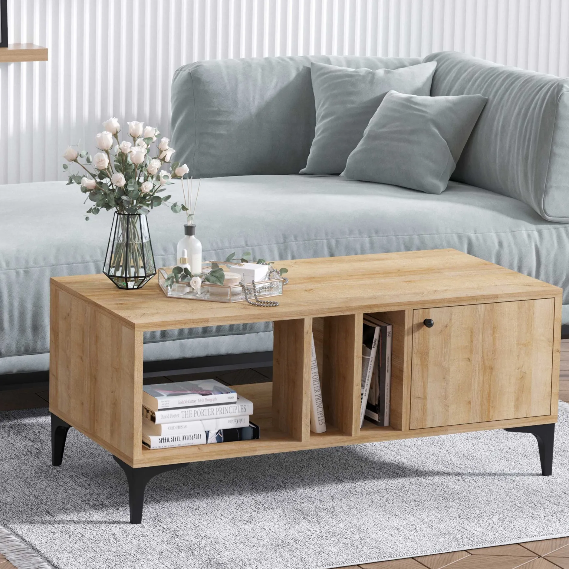 Rigo Couchtisch | 100 % MELAMIN | Eiche
