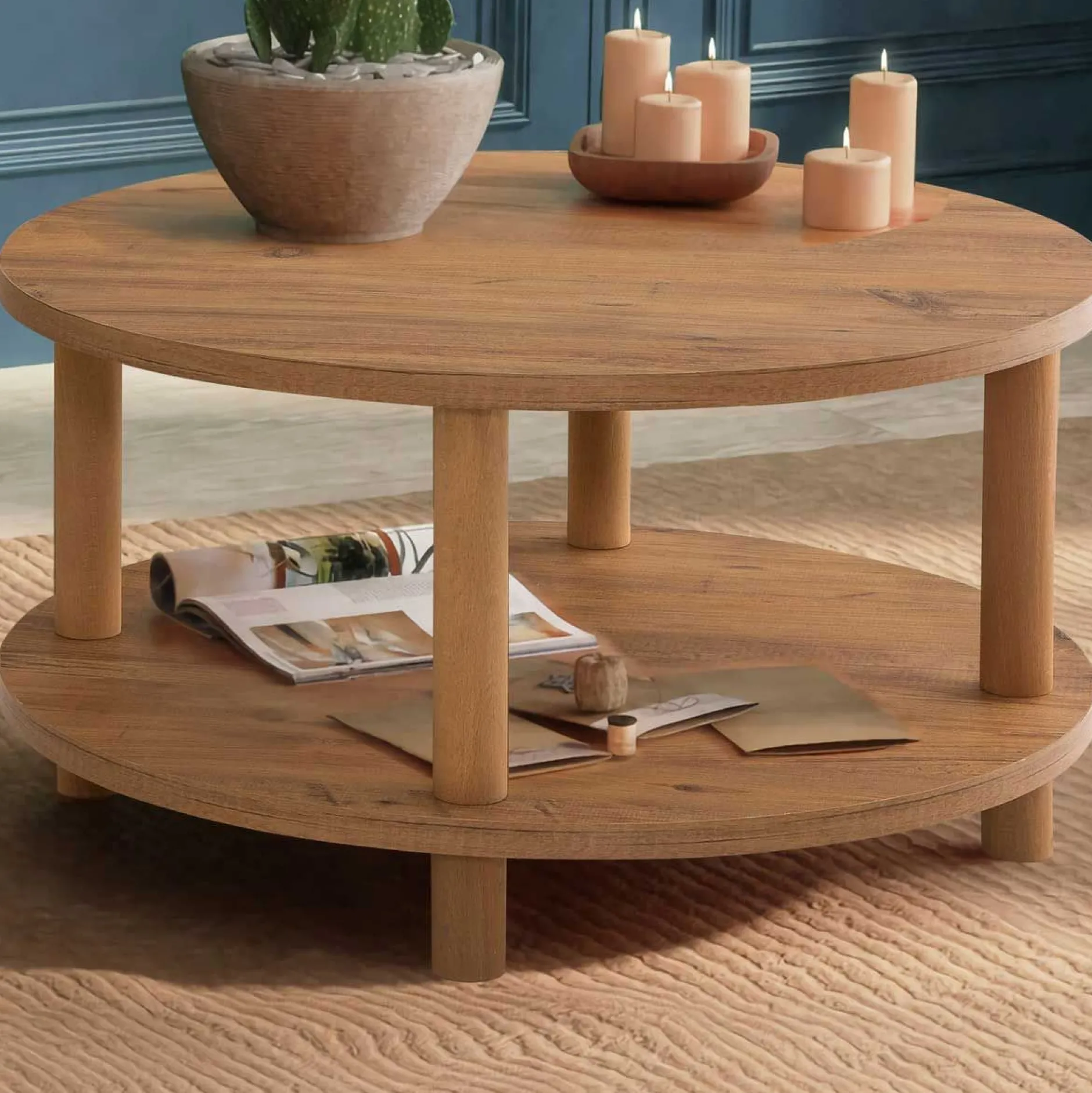 Roby Couchtisch | 100 % MELAMIN | Atlantische Kiefer