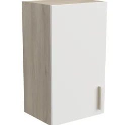 Romanie 40 cm Kleiderschrank 1 Drehtür und 1 Einlegeboden Kronberg Eiche/Mattweiß