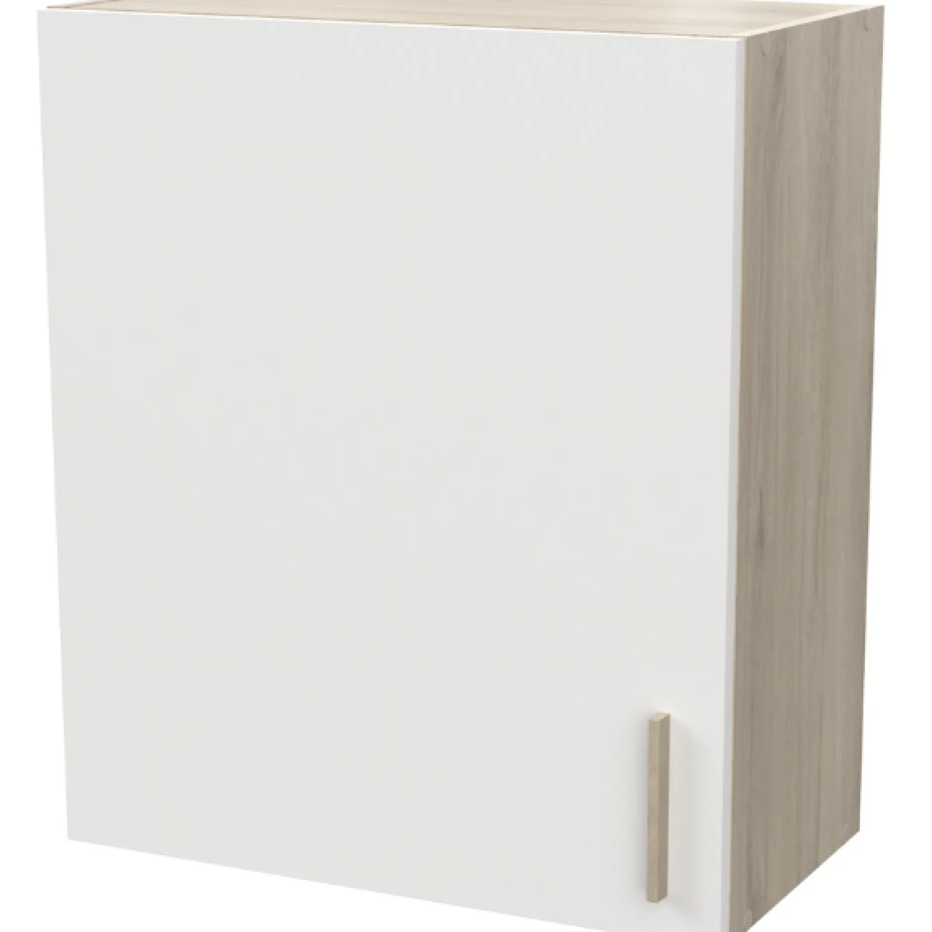Romanie Hängeelement 60 cm 1 Drehtür und 1 Einlegeboden Kronberg Eiche/Mattweiß