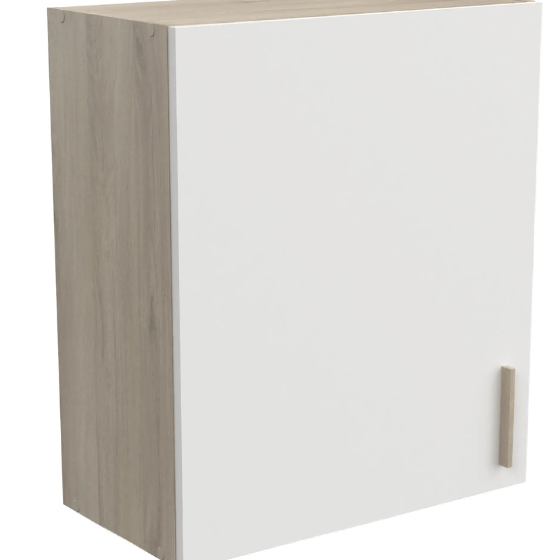 Romanie Hängeelement 60 cm 1 Drehtür und 1 Einlegeboden Kronberg Eiche/Mattweiß