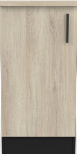 Romanie Unterschrank 40 cm 1 Drehtür und 1 Einlegeboden Kronberg Eiche/Mattschwarz