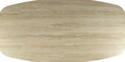 Romano Danish Oval Esstisch 215 cm / 3D Keramik Travertin