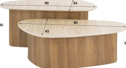 Romano Dreieckiger Couchtischsatz