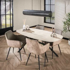 Romano Ovaler Esstisch aus Keramik 180cm - Dänisches Design