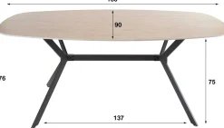 Romano Ovaler Esstisch aus Keramik 180cm - Dänisches Design