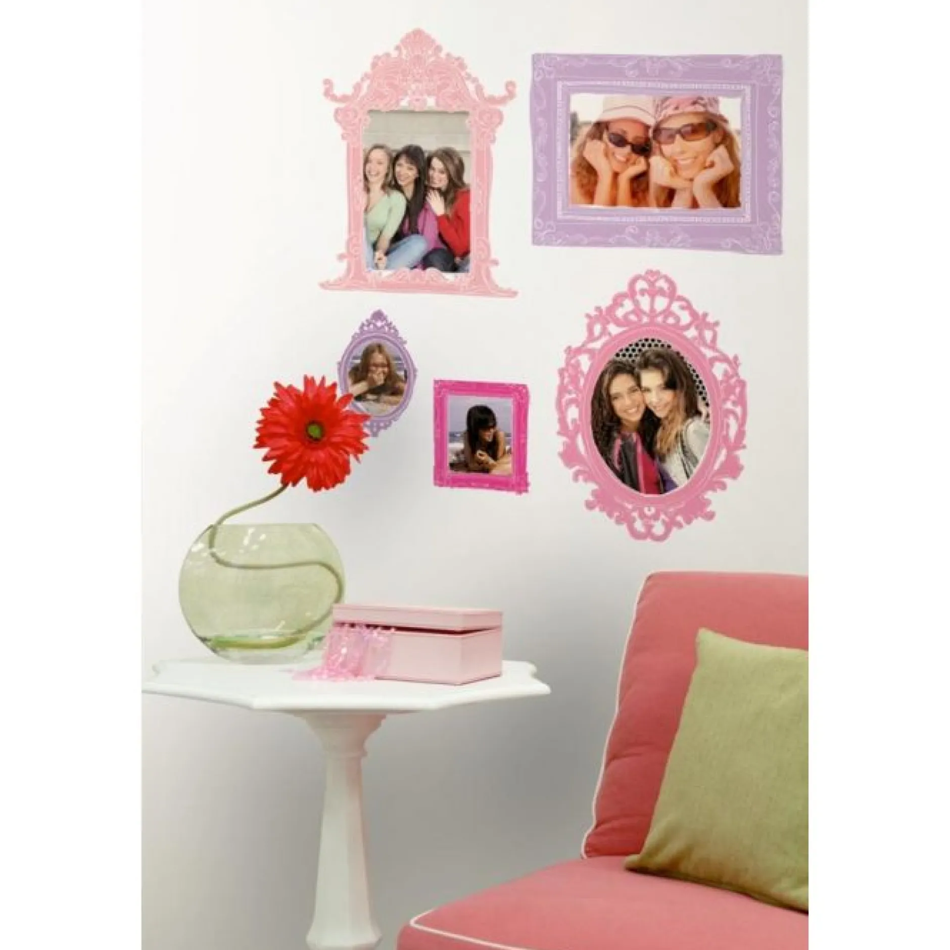 RoomMates Wandsticker - Bilderrahmen rosa und lila