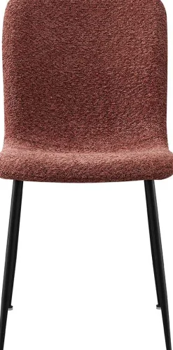 Rosa Bouclé Stuhl Alice | Metallbeine | H81.5xB42xT57cm